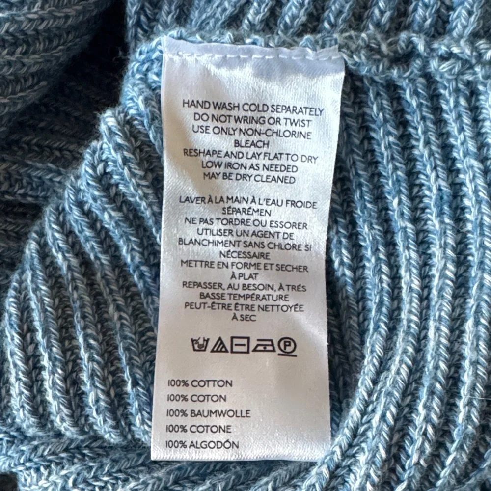 Maeve by Anthropologie Curved-Hem Sailor Collar Cardigan Blue Size M - Picture 11 of 13